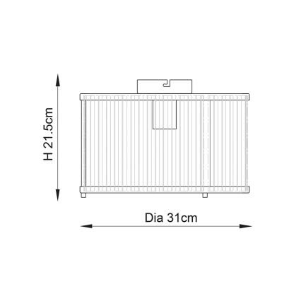 Endon 106265 - Loftlampe RIDGETON 1xE27/10W/230V messing