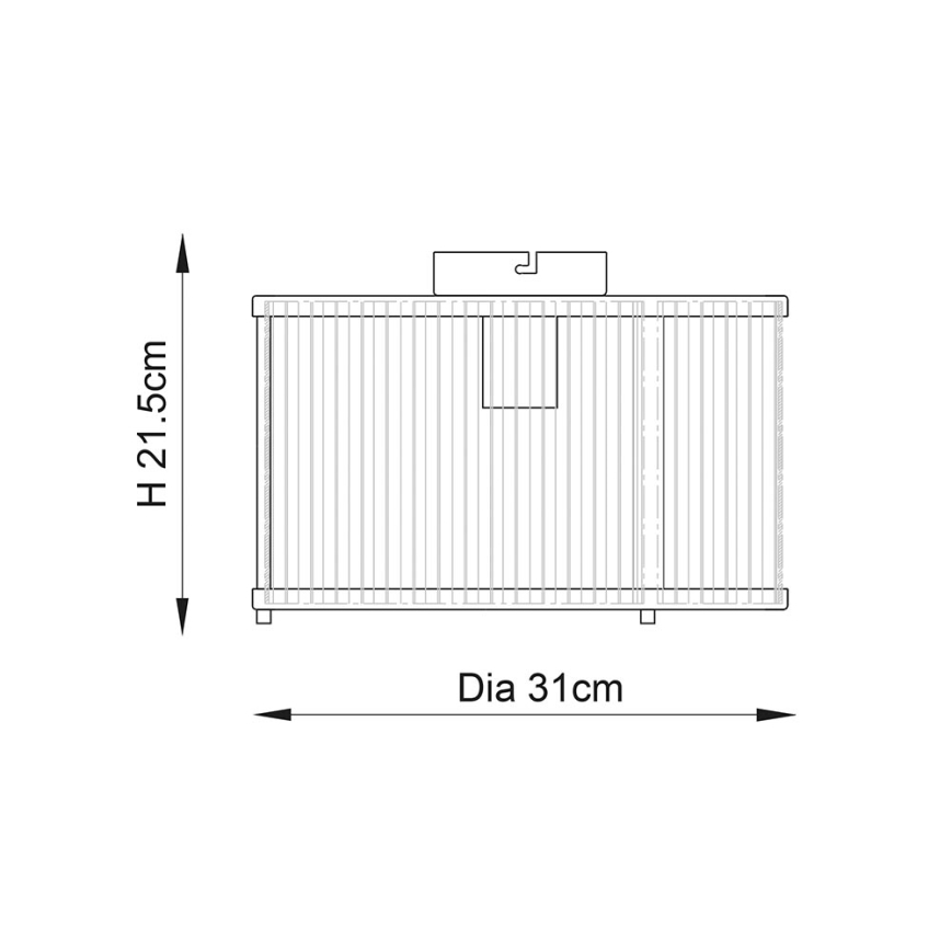 Endon 106265 - Loftlampe RIDGETON 1xE27/10W/230V messing