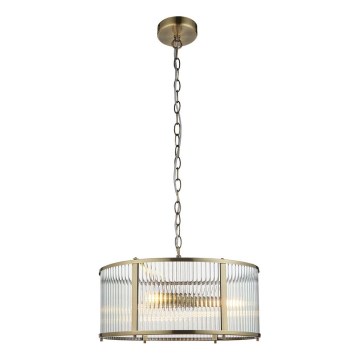Endon 106282 - Kædeophængt lysekrone RIDGETON 3xE14/6W/230V messing