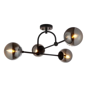 Endon 106662 - Loftlampe ONTARIO 4xE14/7W/230V sort/røget