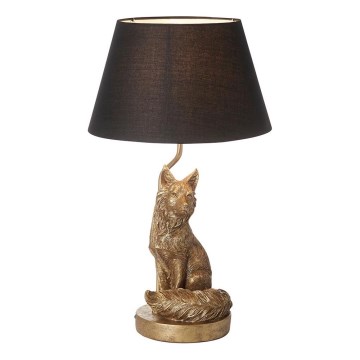 Endon 106796 - Bordlampe FOX 1xE14/6W/230V sort/messing