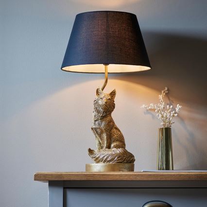 Endon 106796 - Bordlampe FOX 1xE14/6W/230V sort/messing