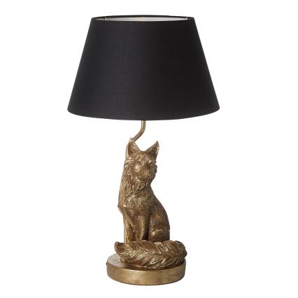 Endon 106796 - Bordlampe FOX 1xE14/6W/230V sort/messing