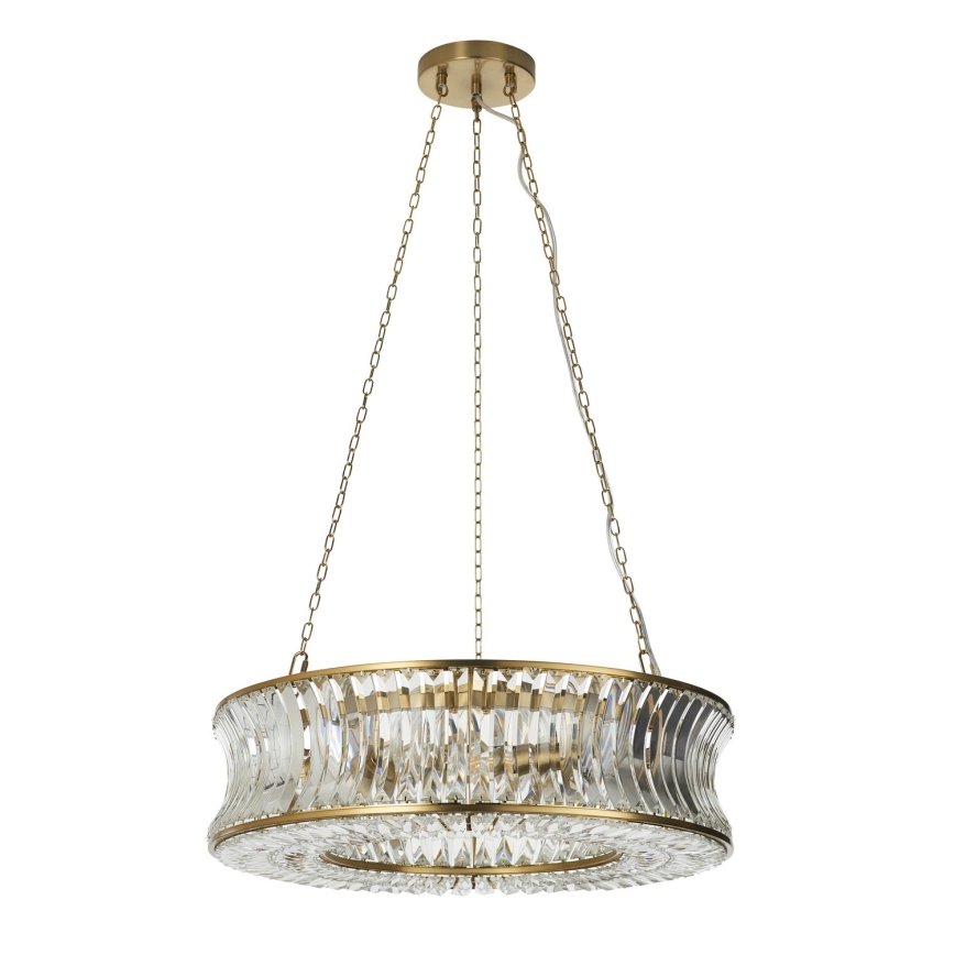 Endon 106811 - Kædeophængt lysekrone 6xE14/6W/230V guld