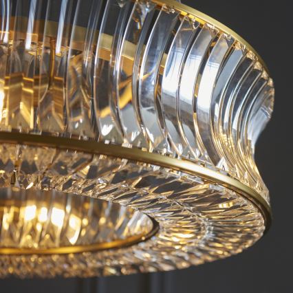 Endon 106811 - Kædeophængt lysekrone 6xE14/6W/230V guld