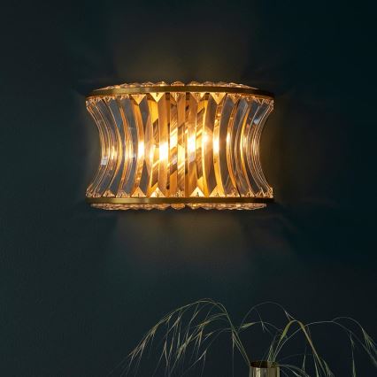 Endon 106812 - Væglampe 2xE14/7W/230V guld