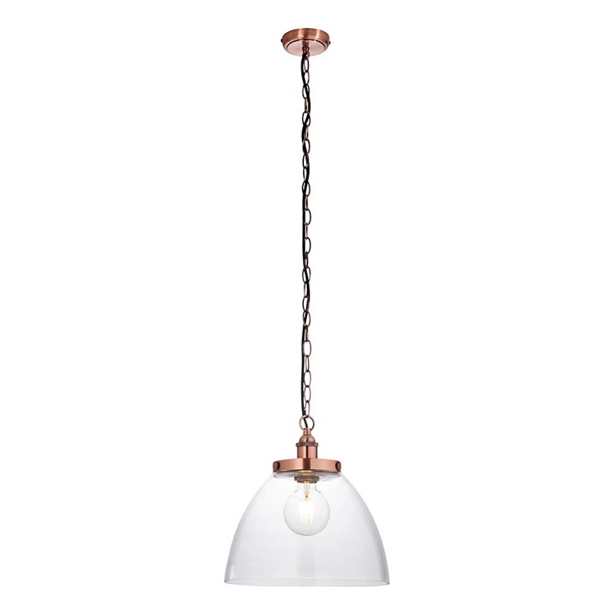 Endon 106895 - Kædeophængt lysekrone HANSEN 1xE27/10W/230V kobberfarvet
