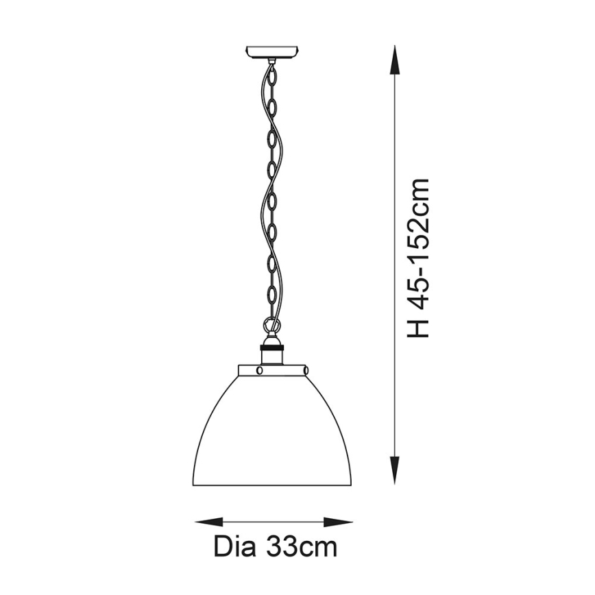 Endon 106895 - Kædeophængt lysekrone HANSEN 1xE27/10W/230V kobberfarvet