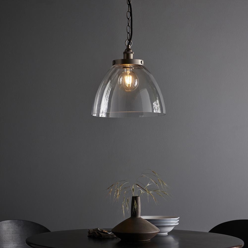 Endon 106896 - Lysekrone på kæde HANSEN 1xE27/10W/230V mat krom