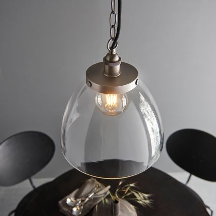 Endon 106896 - Lysekrone på kæde HANSEN 1xE27/10W/230V mat krom