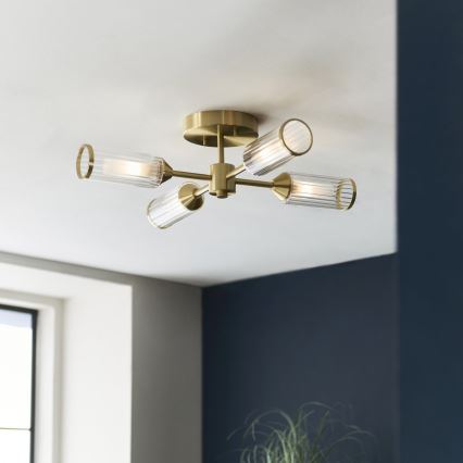 Endon 106946 - Loftlampe TOUR 4xG9/3W/230V messing