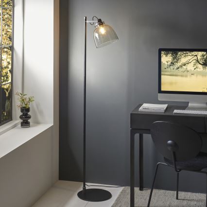 Endon 107013 - Gulvlampe URBAN 1xE27/10W/230V sort/røget