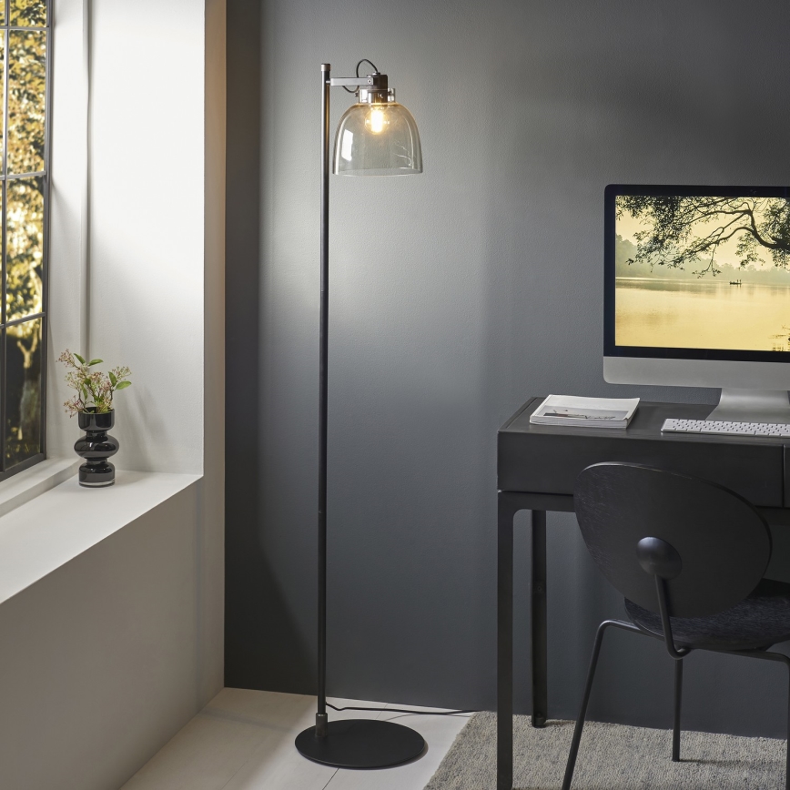 Endon 107013 - Gulvlampe URBAN 1xE27/10W/230V sort/røget