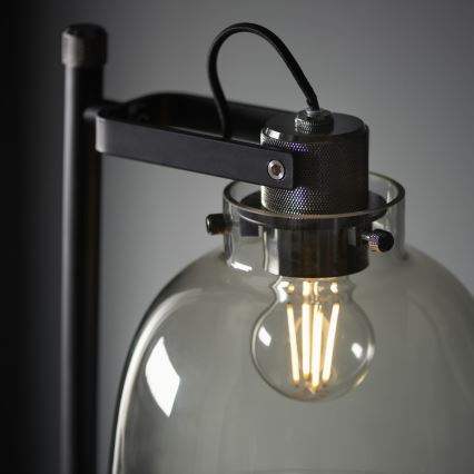 Endon 107013 - Gulvlampe URBAN 1xE27/10W/230V sort/røget