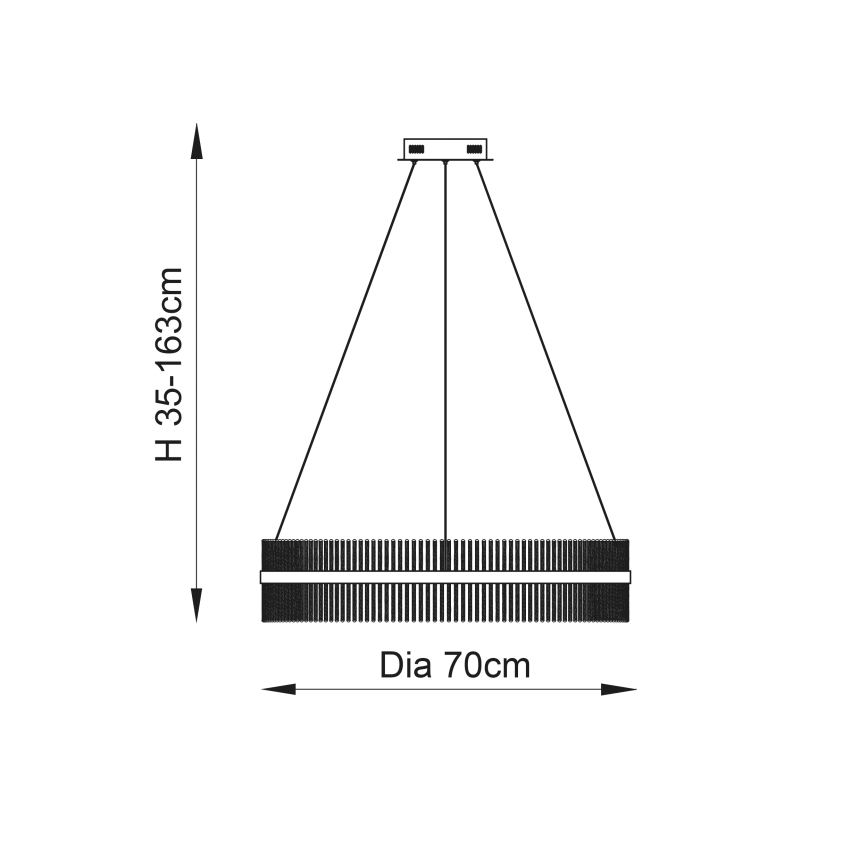 Endon 107108 - LED-pendel med wireophæng LED/56W/230V 3000K blank krom