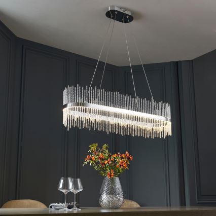 Endon 107109 - LED-lysekrone på wire LED/47W/230V 3000K blank krom