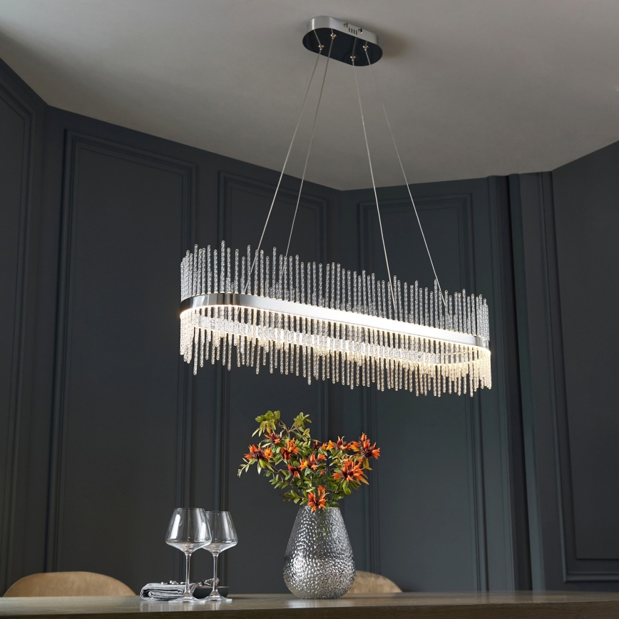 Endon 107109 - LED-lysekrone på wire LED/47W/230V 3000K blank krom