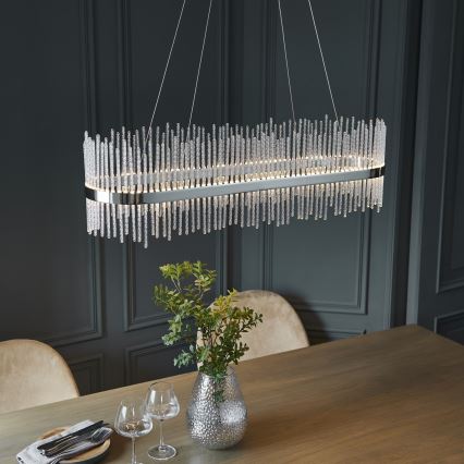 Endon 107109 - LED-lysekrone på wire LED/47W/230V 3000K blank krom