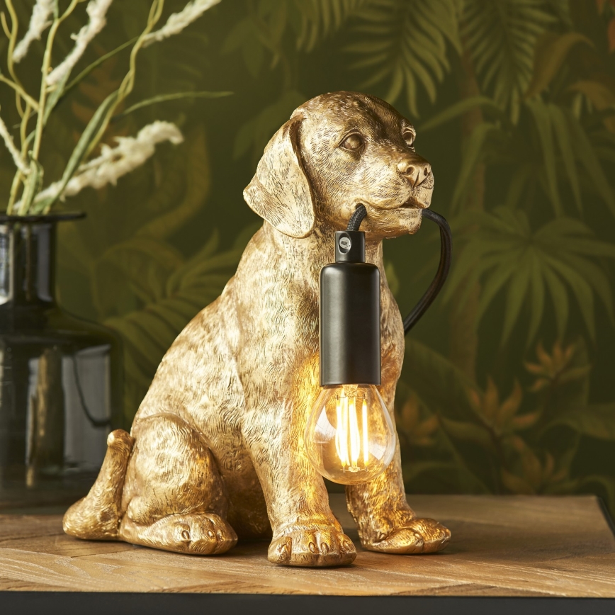 Endon 107364 - Bordlampe PUPPY 1xE14/7W/230V guldfarvet