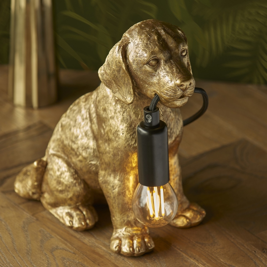 Endon 107364 - Bordlampe PUPPY 1xE14/7W/230V guldfarvet