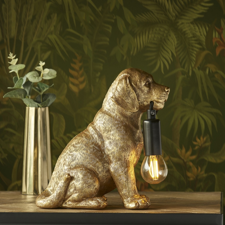 Endon 107364 - Bordlampe PUPPY 1xE14/7W/230V guldfarvet