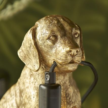 Endon 107364 - Bordlampe PUPPY 1xE14/7W/230V guldfarvet