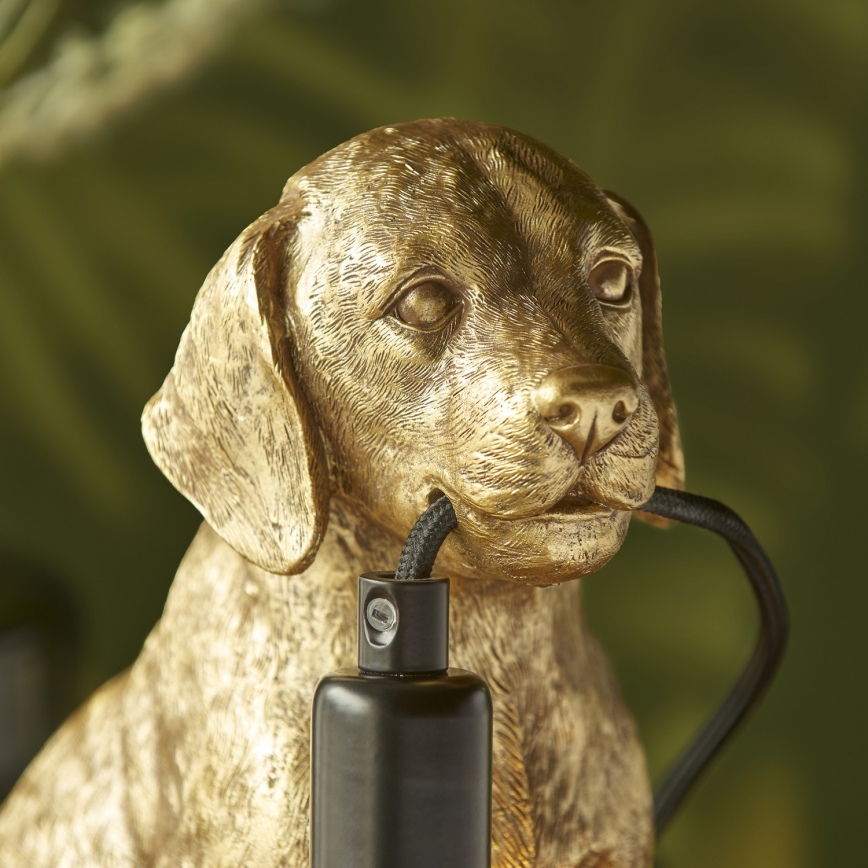 Endon 107364 - Bordlampe PUPPY 1xE14/7W/230V guldfarvet