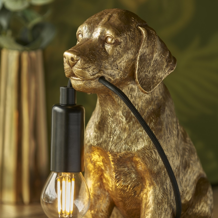 Endon 107364 - Bordlampe PUPPY 1xE14/7W/230V guldfarvet