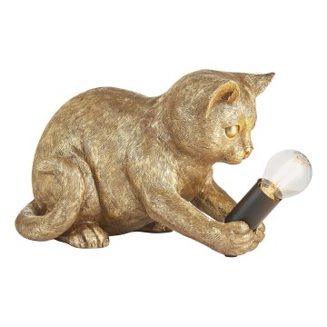 Endon 107389 - Bordlampe KITTEN 1xE14/7W/230V guldfarvet