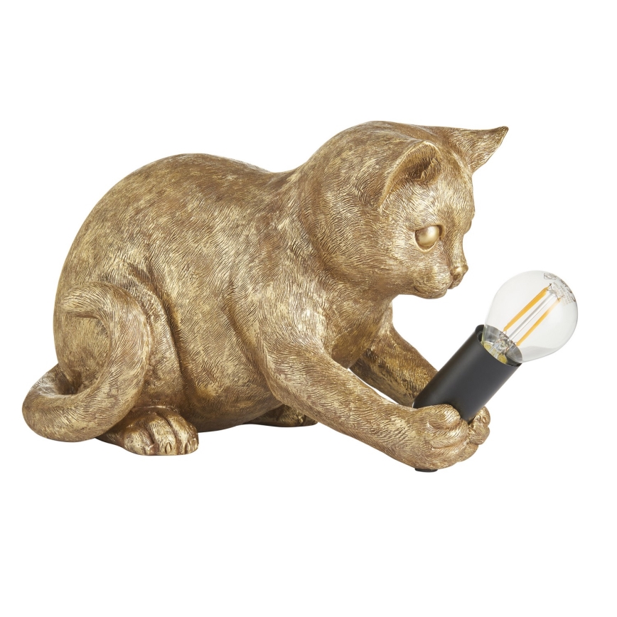 Endon 107389 - Bordlampe KITTEN 1xE14/7W/230V guldfarvet