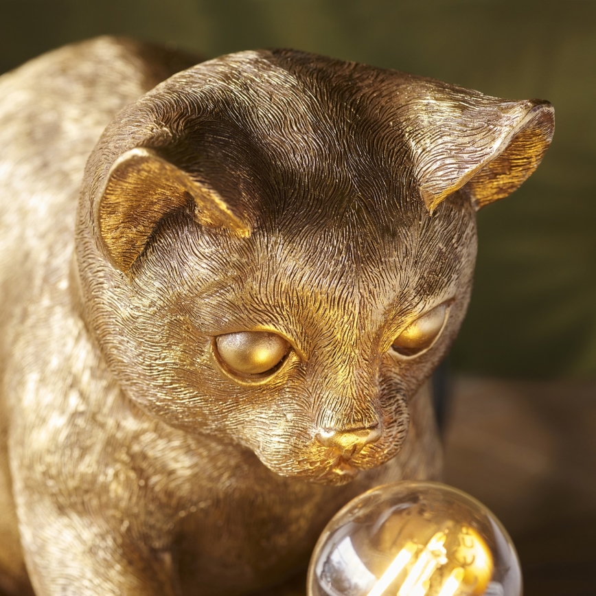 Endon 107389 - Bordlampe KITTEN 1xE14/7W/230V guldfarvet