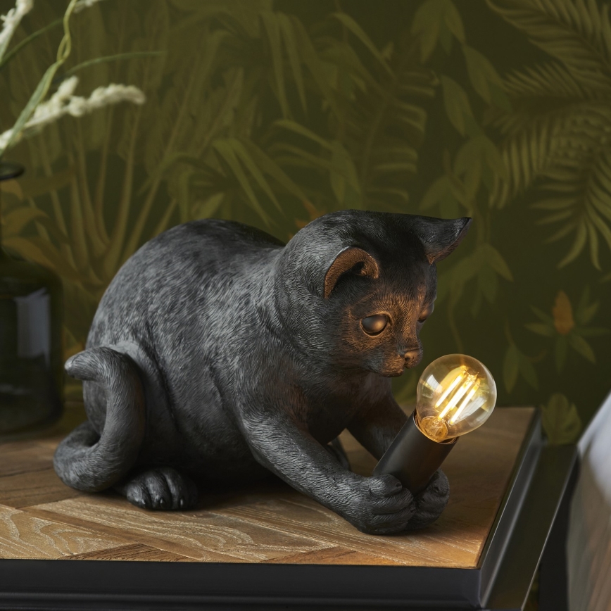 Endon 107390 - Bordlampe KITTEN 1xE14/7W/230V sort