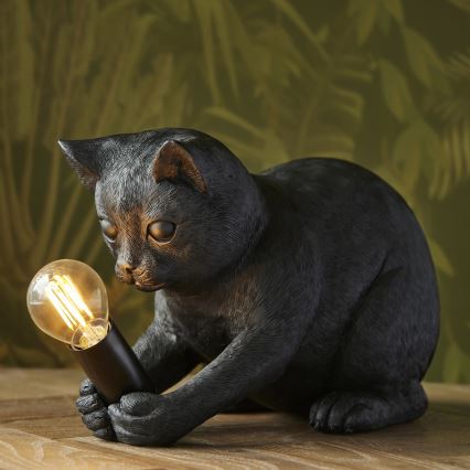 Endon 107390 - Bordlampe KITTEN 1xE14/7W/230V sort