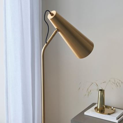 Endon 107528 - Gulvlampe KARNA 1xE27/10W/230V messing