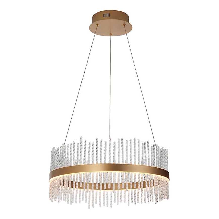 Endon 107671 - LED pendel dæmpbar ADRIEL LED/41W/230V 3000K diameter 51 cm guldfarvet/transparent