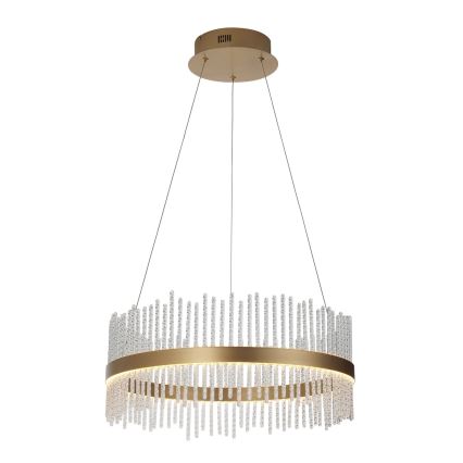 Endon 107671 - LED pendel dæmpbar ADRIEL LED/41W/230V 3000K diameter 51 cm guldfarvet/transparent