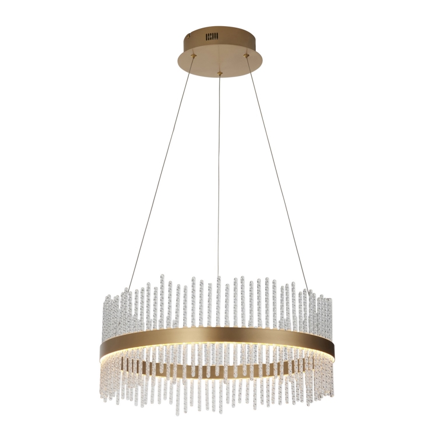 Endon 107671 - LED pendel dæmpbar ADRIEL LED/41W/230V 3000K diameter 51 cm guldfarvet/transparent