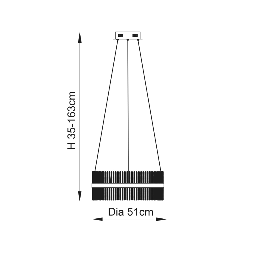 Endon 107671 - LED pendel dæmpbar ADRIEL LED/41W/230V 3000K diameter 51 cm guldfarvet/transparent