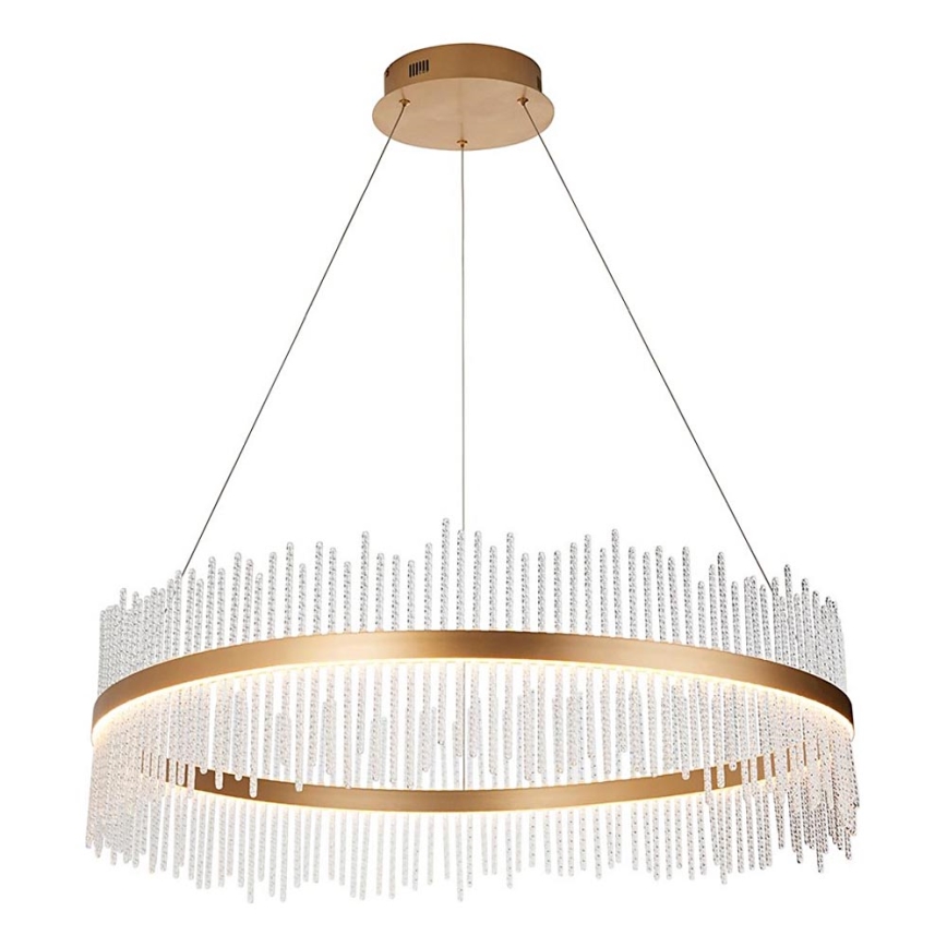 Endon 107672 - ADRIEL LED dæmpbar pendel på wire LED/83W/230V 3000K Ø 89 cm guld/klar