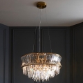 Endon 107785 - Lysekrone med wireophæng 9xE14/6W/230V, guld