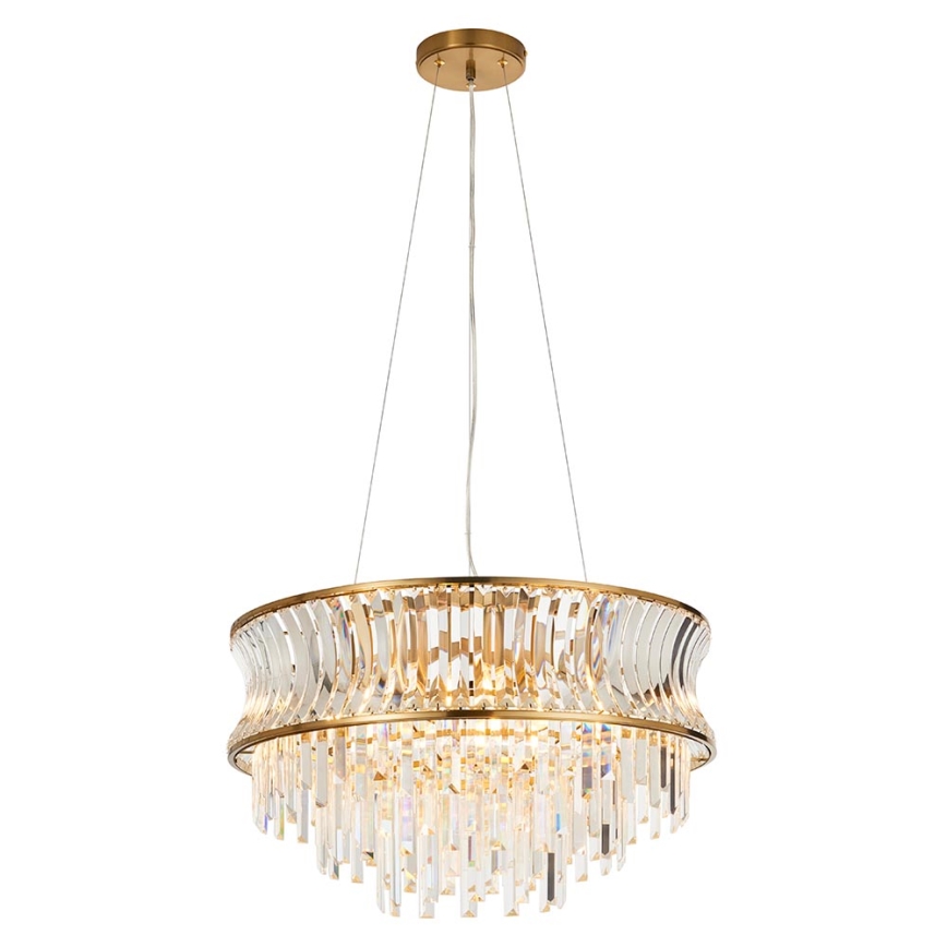Endon 107785 - Lysekrone med wireophæng 9xE14/6W/230V, guld