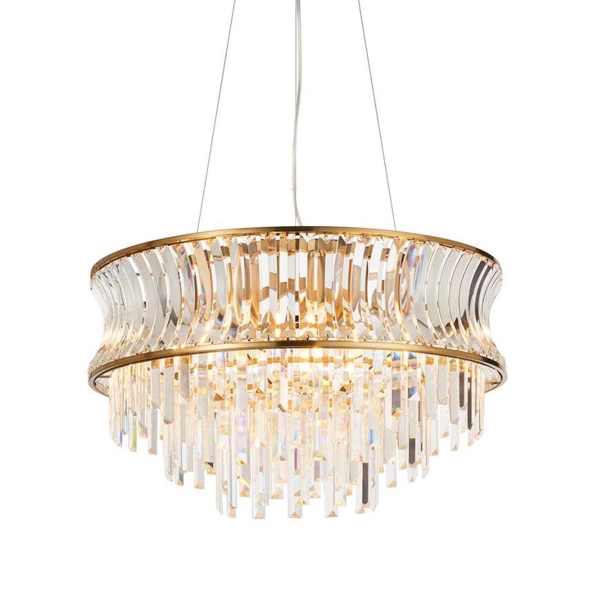 Endon 107785 - Lysekrone med wireophæng 9xE14/6W/230V, guld