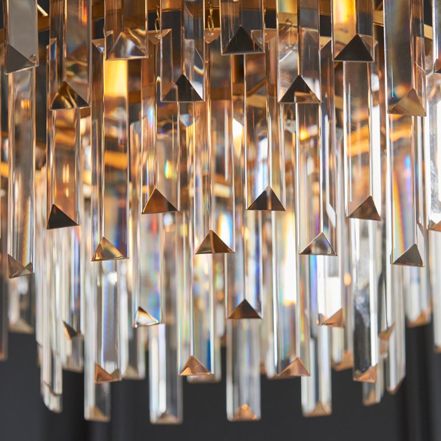 Endon 107785 - Lysekrone med wireophæng 9xE14/6W/230V, guld