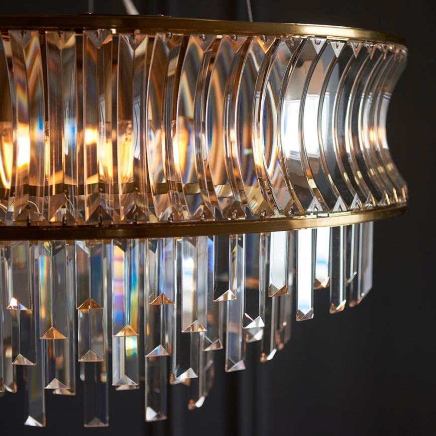 Endon 107785 - Lysekrone med wireophæng 9xE14/6W/230V, guld