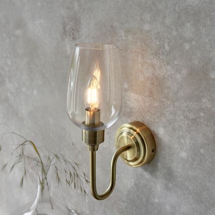 Endon 107792 - Væglampe STOURTON 1xE14/6W/230V messing