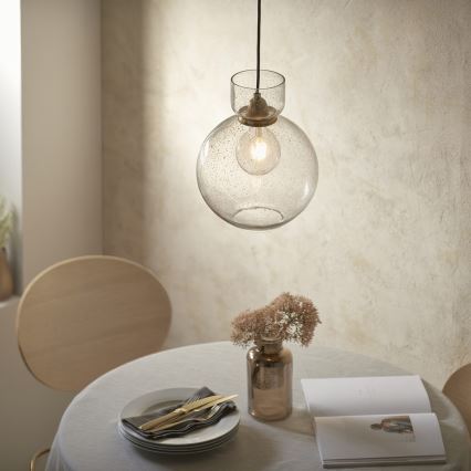 Endon 107948 - Pendel med wireophæng 1xE27/10W/230V guld/røget grå