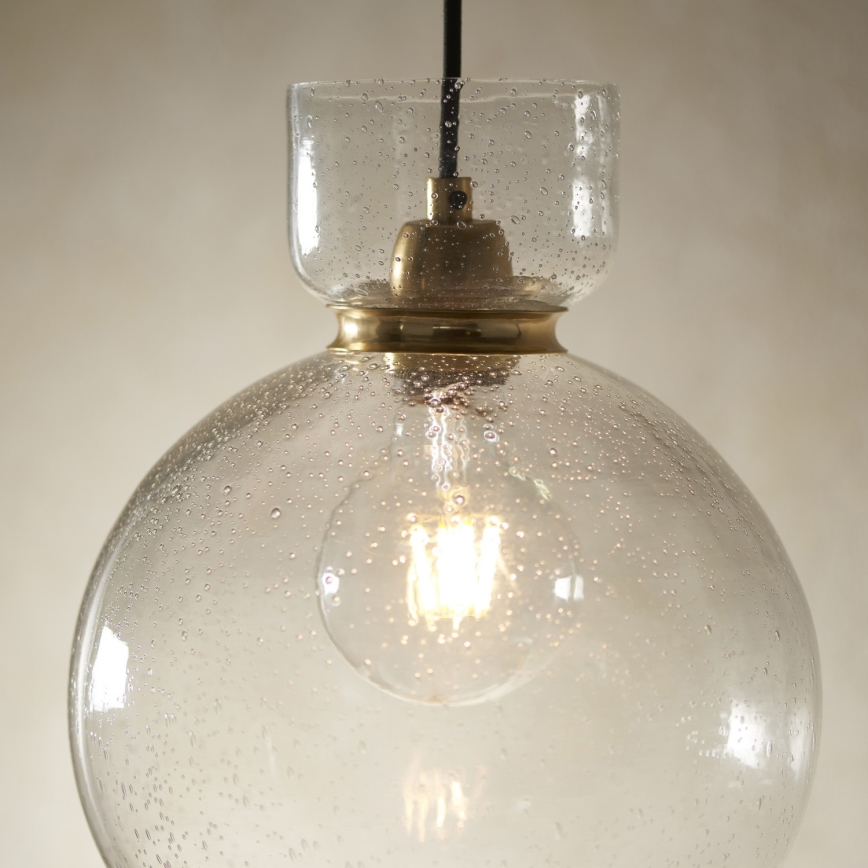 Endon 107948 - Pendel med wireophæng 1xE27/10W/230V guld/røget grå