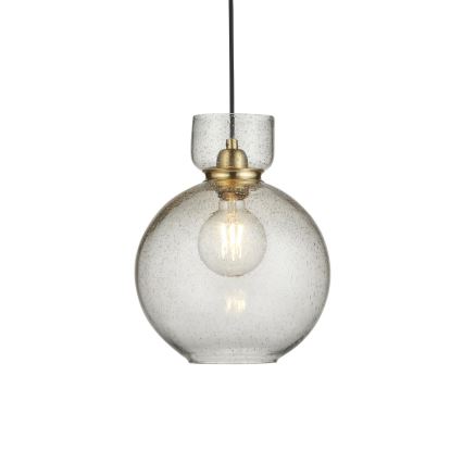 Endon 107948 - Pendel med wireophæng 1xE27/10W/230V guld/røget grå