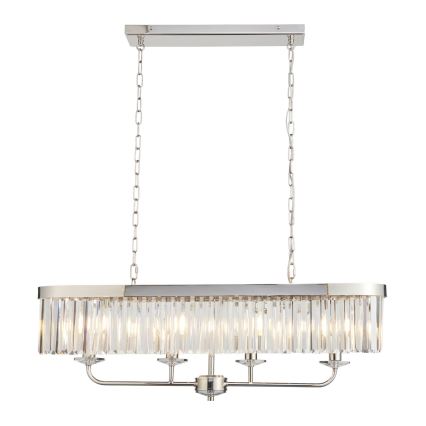 Endon 109058 - Lysekrone på kæde 4xE14/6W/230V blank krom