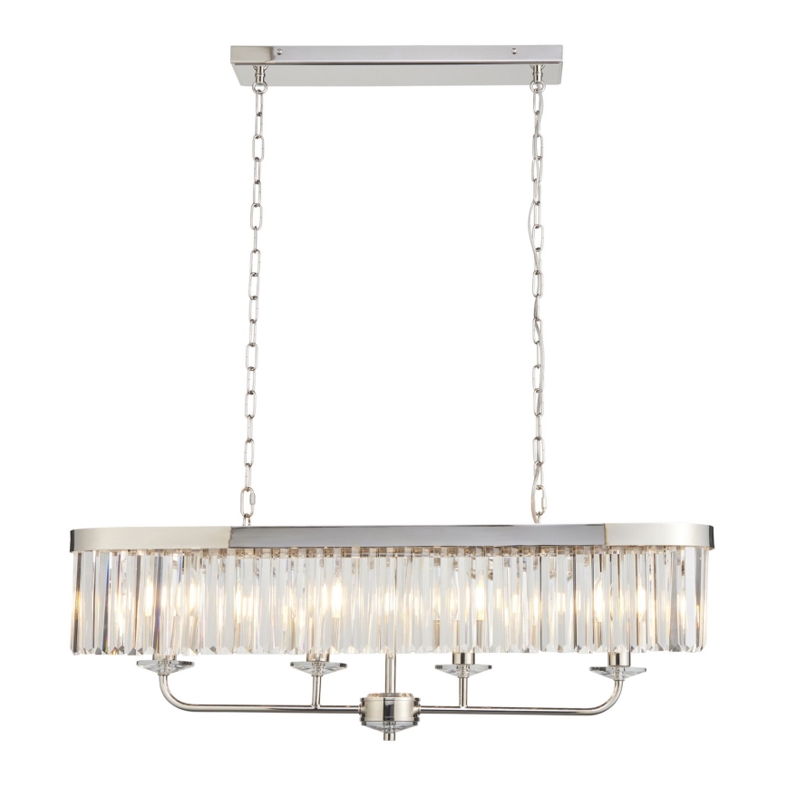 Endon 109058 - Lysekrone på kæde 4xE14/6W/230V blank krom